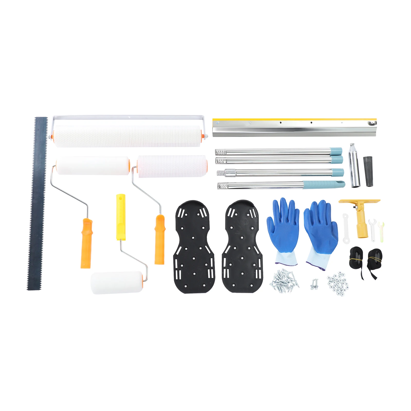 Versatile Self-Levelling Cement Tool Kit, Metal Concrete Leveling Tool Set, Epoxy Mortar Leveling Tool Set With Protective Gloves For Home Renovation, Commercial Projects
Versatile Self-Levelling Cement Tool Kit, Metal Concrete Leveling Tool Set, Epoxy Mortar Leveling Tool Set With Protective Gloves For Home Renovation, Commercial Projects