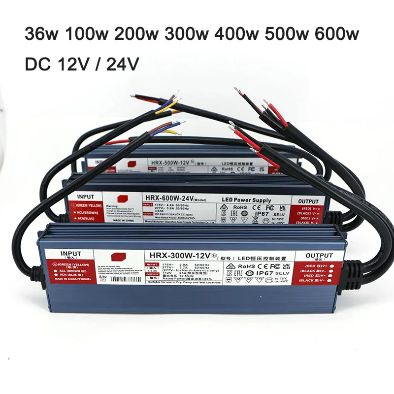 36/100/200/300/400/500/600W AC to DC 12V 24V IP67 Waterproof led strip Lighting Transformer Driver Power Supply adapter k
36/100/200/300/400/500/600W AC to DC 12V 24V IP67 Waterproof led strip Lighting Transformer Driver Power Supply adapter k