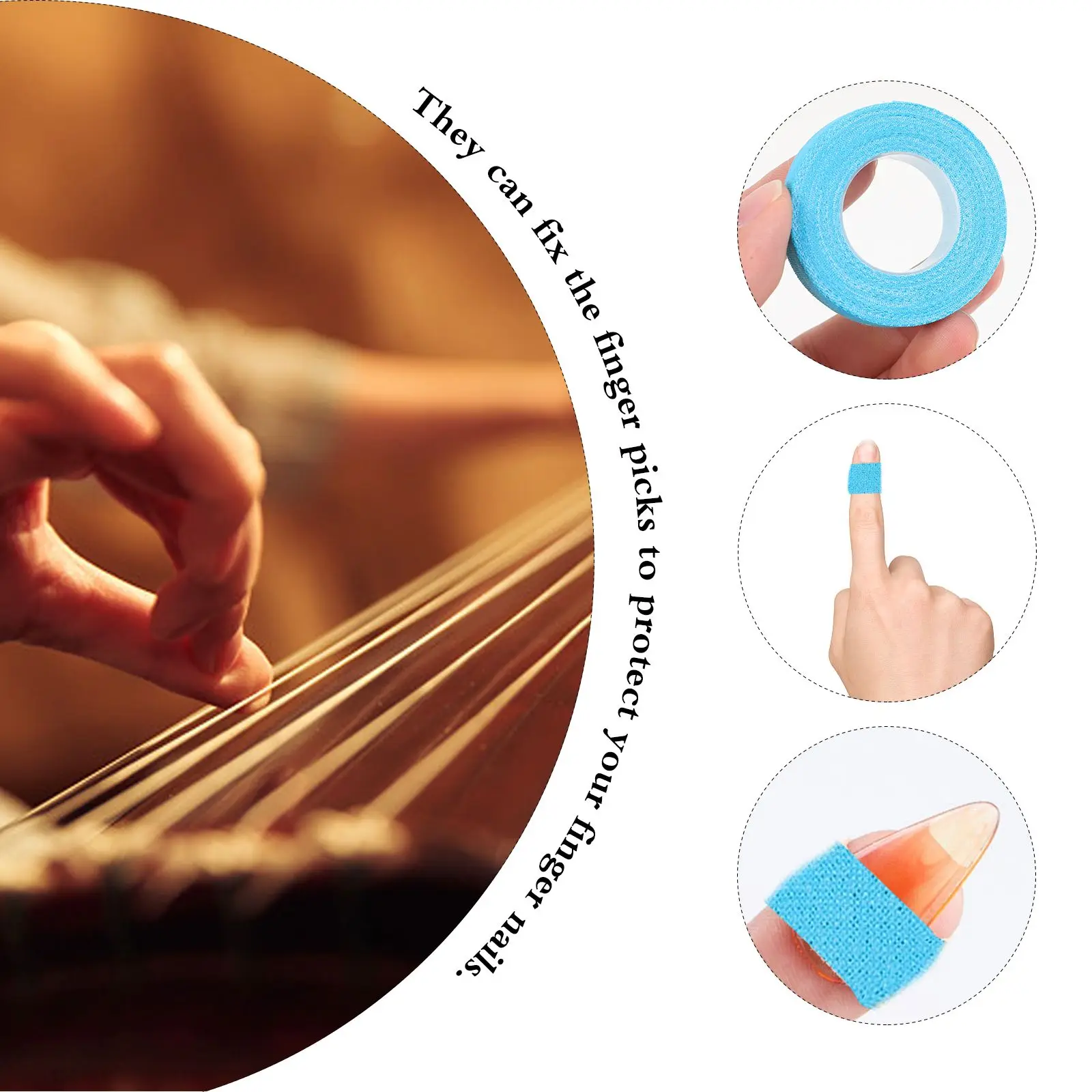 10 Rolls Tape Guzheng Nail Child Protection Vegetable Gum Finger for Guitar Player
10 Rolls Tape Guzheng Nail Child Protection Vegetable Gum Finger for Guitar Player