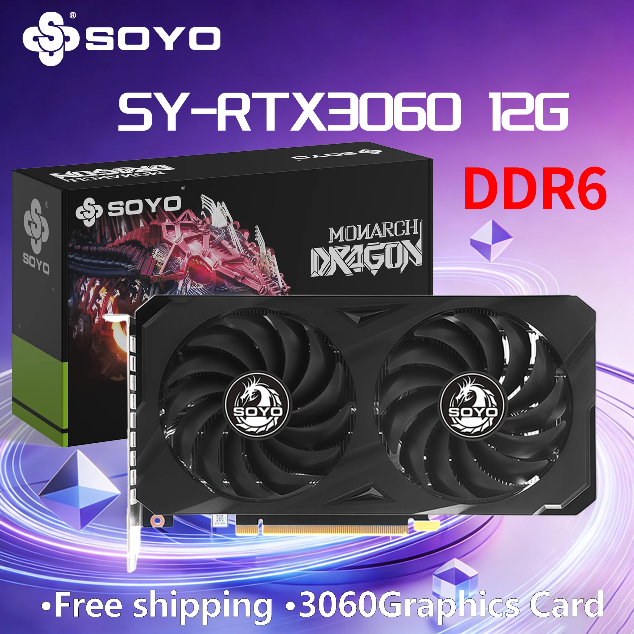 Новые игровые видеокарты SOYO NVIDIA GeForce RTX 3060 12 ГБ GDDR6 192-бит, настольная видеокарта для ПК, компоненты для компьютера, 3*DP HDMI
Новые игровые видеокарты SOYO NVIDIA GeForce RTX 3060 12 ГБ GDDR6 192-бит, настольная видеокарта для ПК, компоненты для компьютера, 3*DP HDMI