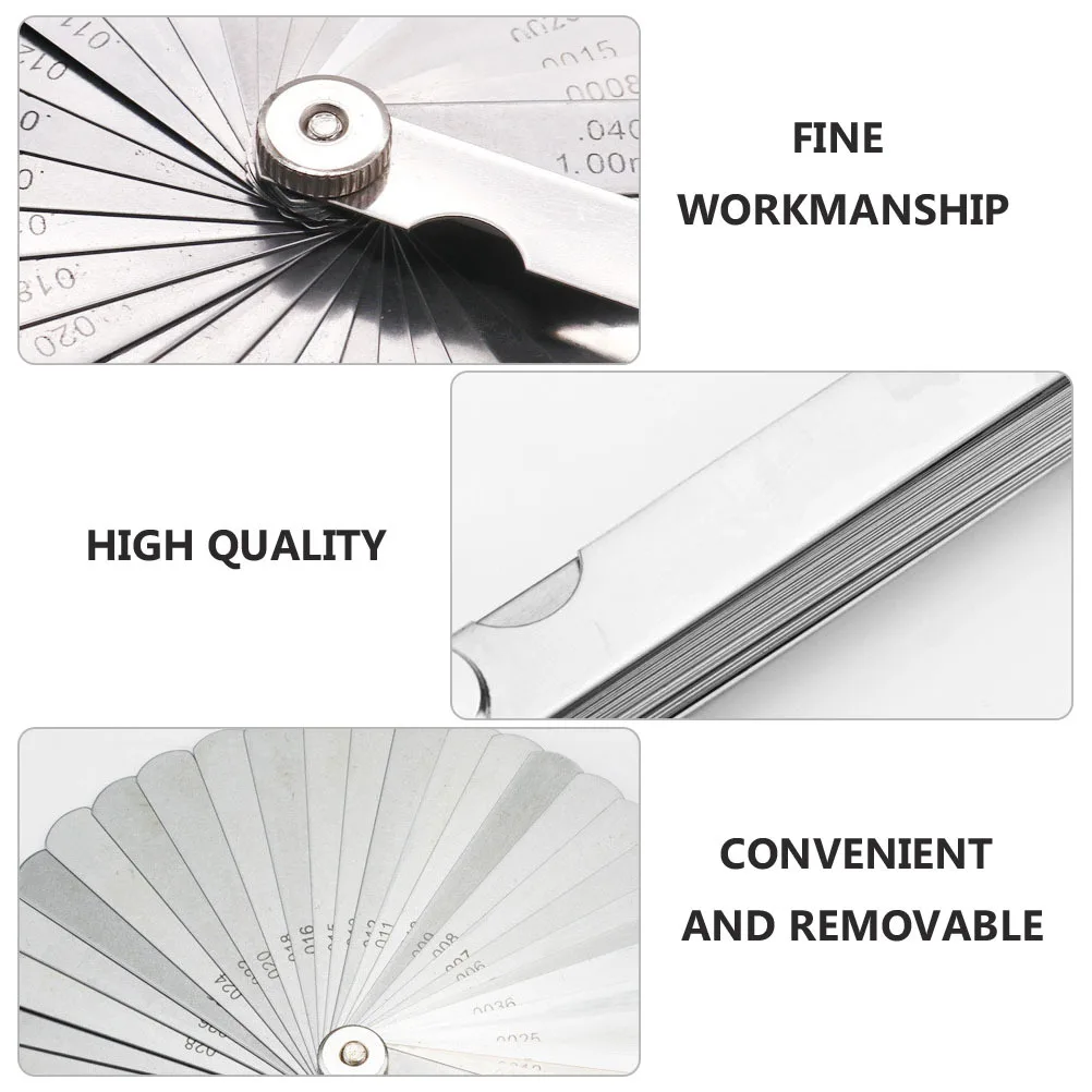 Stainless Steel 32 Blades Feeler Gauge Foldable Thickness Gap Measuring Tool Dual Marked Metric Imperial Easy Carry Storage
Stainless Steel 32 Blades Feeler Gauge Foldable Thickness Gap Measuring Tool Dual Marked Metric Imperial Easy Carry Storage