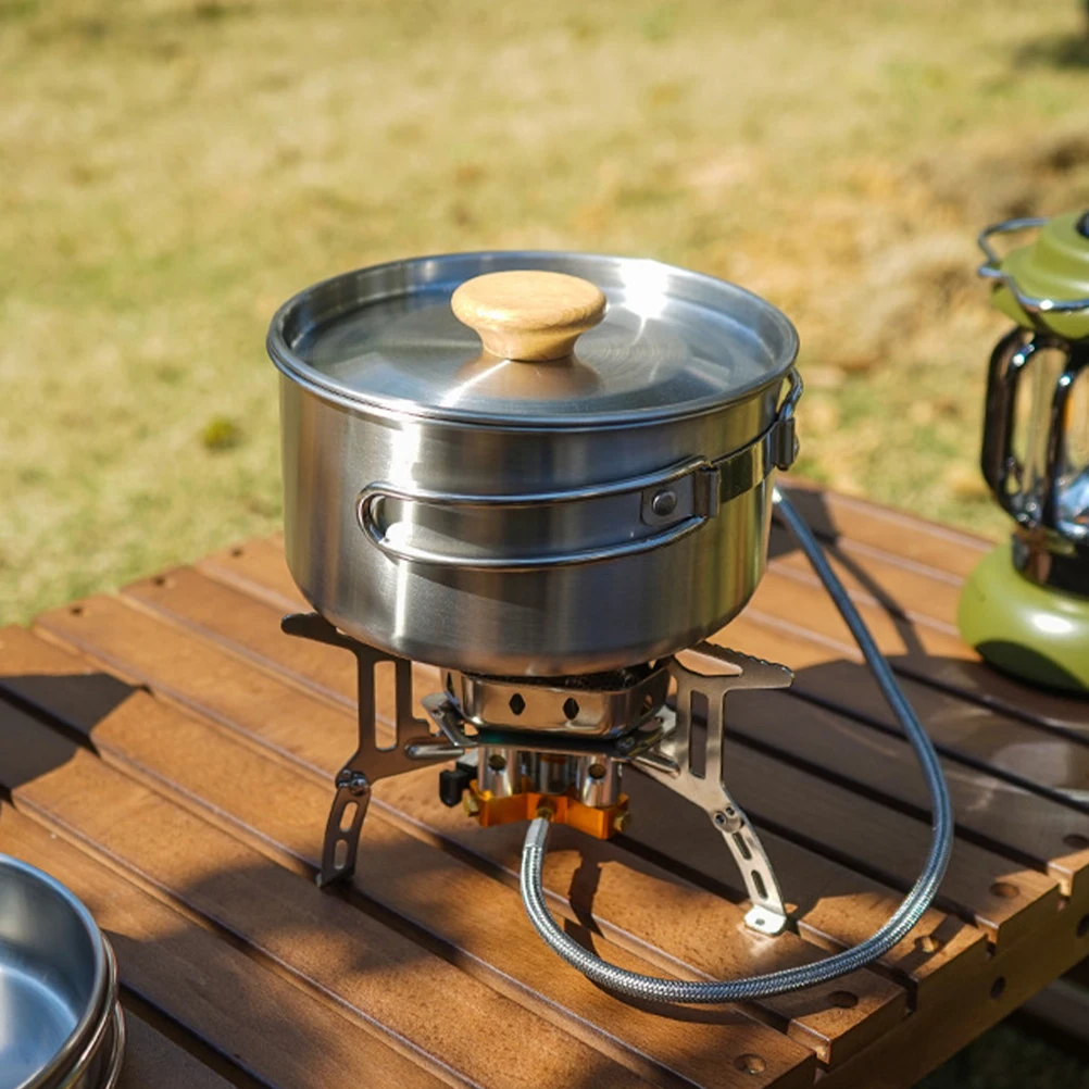 Folding Handle Pot Set Stainless Steel Camping Pots Reusable Daily Cooking Outdoor Pan Portable Kitchen Utensils Lightweight
Folding Handle Pot Set Stainless Steel Camping Pots Reusable Daily Cooking Outdoor Pan Portable Kitchen Utensils Lightweight