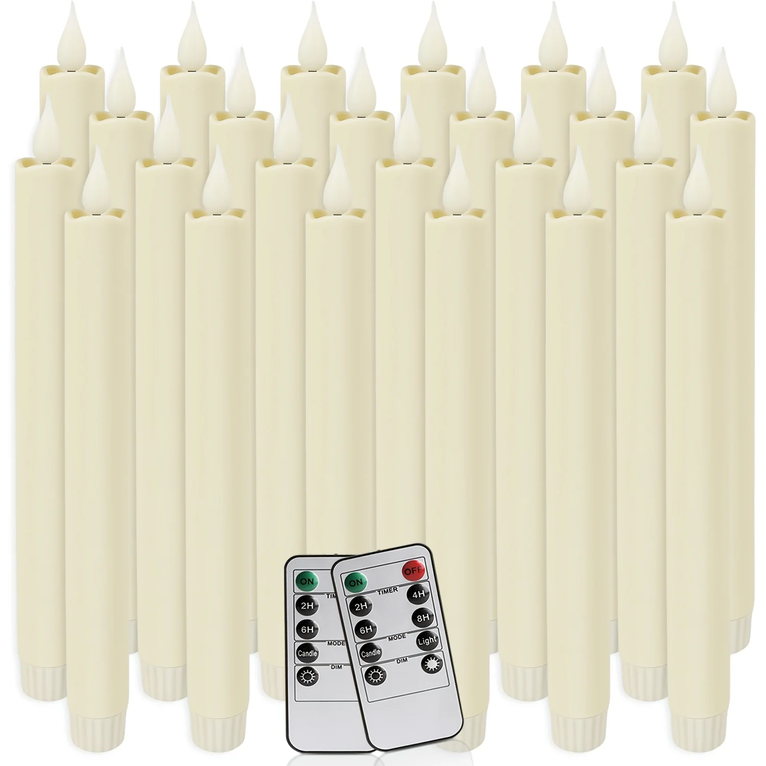 24pcs Ivory-colored LED Conical Candles, 9.25 Inches In Diameter, Flameless Design, with Timer And Dimming Function, Battery-powered, Suitable for Use In Home Decoration, Weddings, Parties, Etc.
24pcs Ivory-colored LED Conical Candles, 9.25 Inches In Diameter, Flameless Design, with Timer And Dimming Function, Battery-powered, Suitable for Use In Home Decoration, Weddings, Parties, Etc.