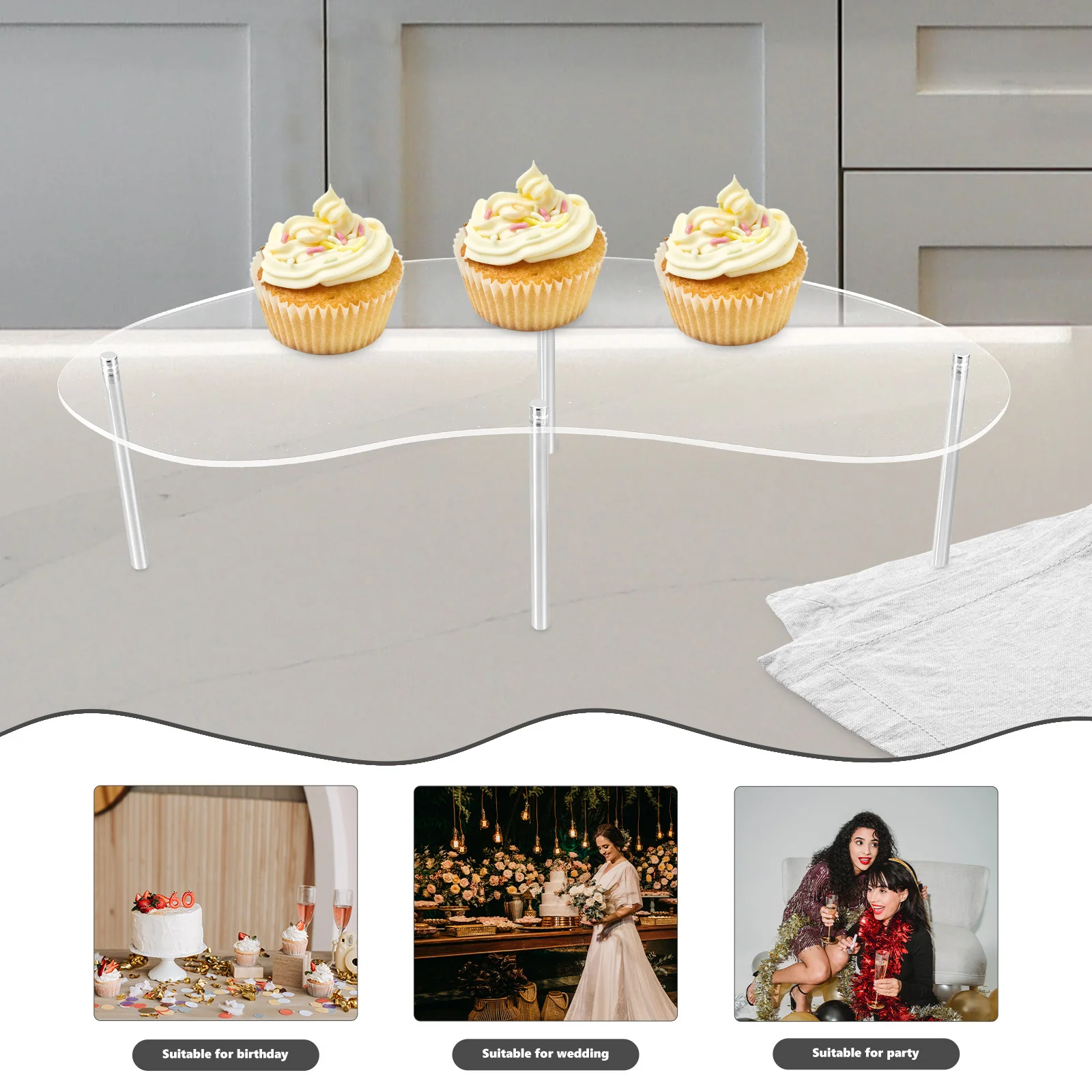 1Set Clear Acrylic Cake Stand Metal Display for Wedding Birthday Cupcake Dessert Presentation Cake Stands
1Set Clear Acrylic Cake Stand Metal Display for Wedding Birthday Cupcake Dessert Presentation Cake Stands