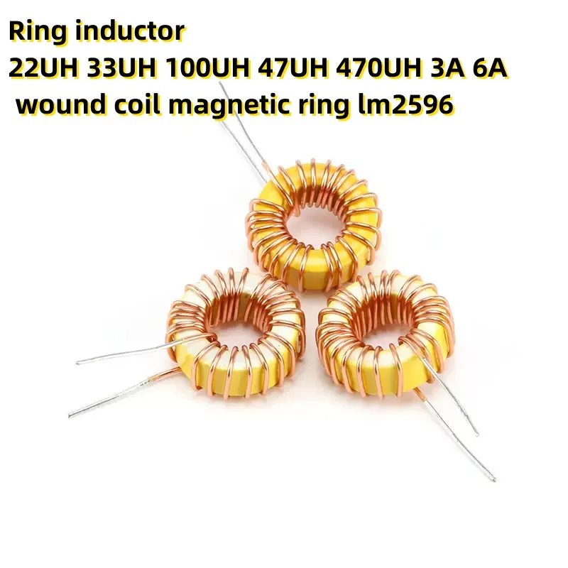 10pcs Ring inductor 22UH 33UH 100UH 47UH 470UH 3A 6A wound coil magnetic ring lm2596
10pcs Ring inductor 22UH 33UH 100UH 47UH 470UH 3A 6A wound coil magnetic ring lm2596