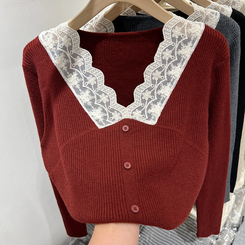 Fashionable Knitted Sweater Anti-Pilling Elegant Quality Women's Premium Style Regular Fit Lace Detail Spring Season
Fashionable Knitted Sweater Anti-Pilling Elegant Quality Women's Premium Style Regular Fit Lace Detail Spring Season