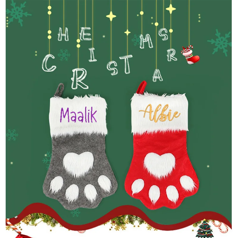 Personalized Christmas New Christmas Decorative Supplies Christmas Decorative Socks Pendant Dog Paw Christmas Socks Gift Bag
Personalized Christmas New Christmas Decorative Supplies Christmas Decorative Socks Pendant Dog Paw Christmas Socks Gift Bag