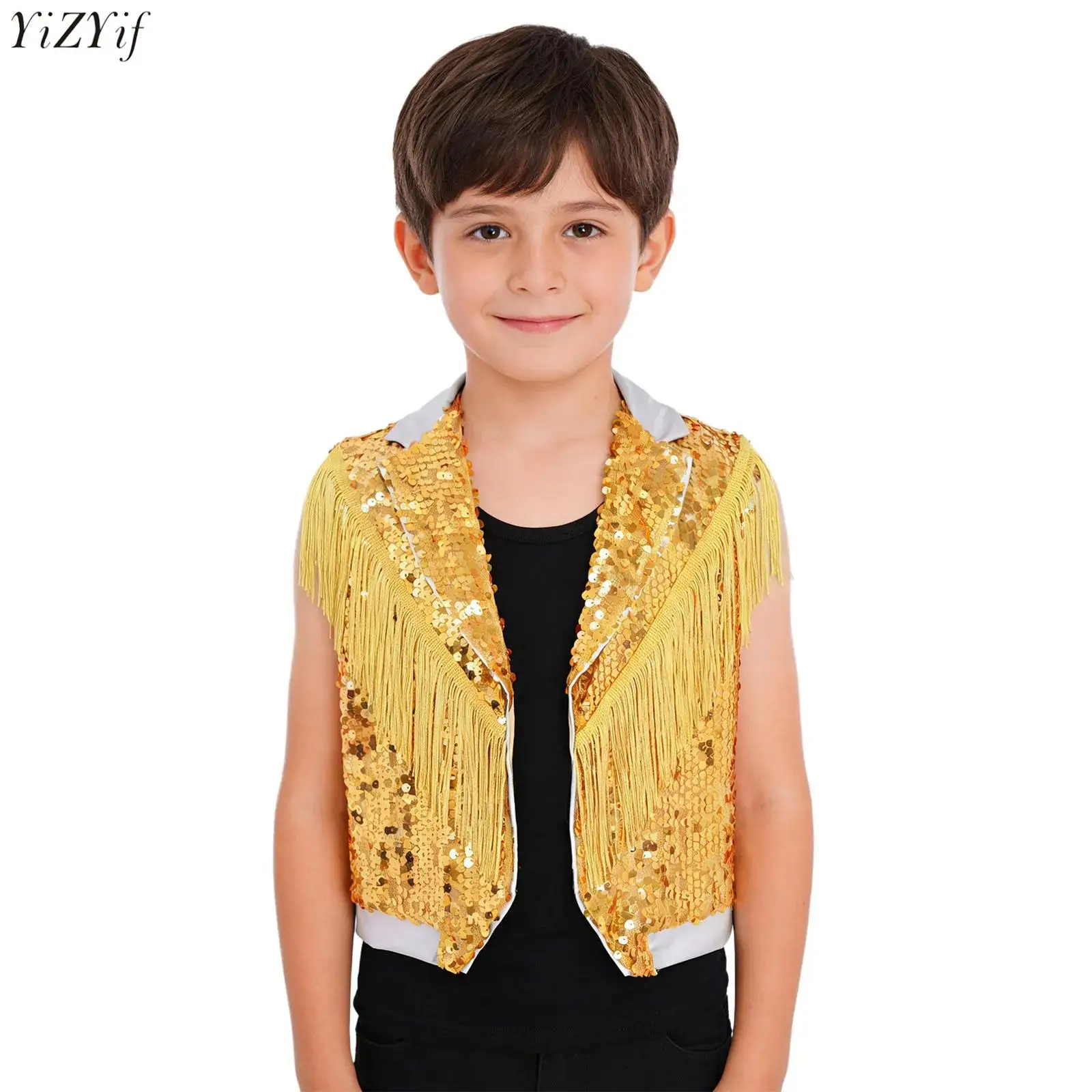 Kids Girls Boys Shiny Sequins Vest Waistcoats Jazz Street Dance Costume Hip Hop Jacket Party Show Stage Performance Crop Top
Kids Girls Boys Shiny Sequins Vest Waistcoats Jazz Street Dance Costume Hip Hop Jacket Party Show Stage Performance Crop Top