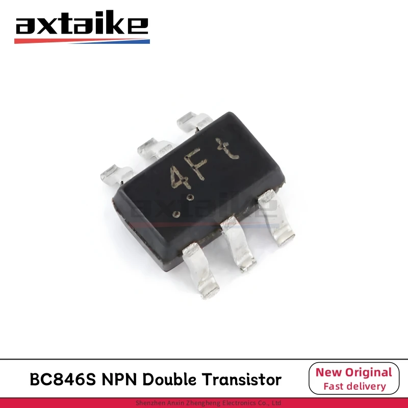 50PCS BC846S BC846 4Ft SOT-363 SMD SC-88 65V 100mA NPN General Purpose Double Transistor
50PCS BC846S BC846 4Ft SOT-363 SMD SC-88 65V 100mA NPN General Purpose Double Transistor
