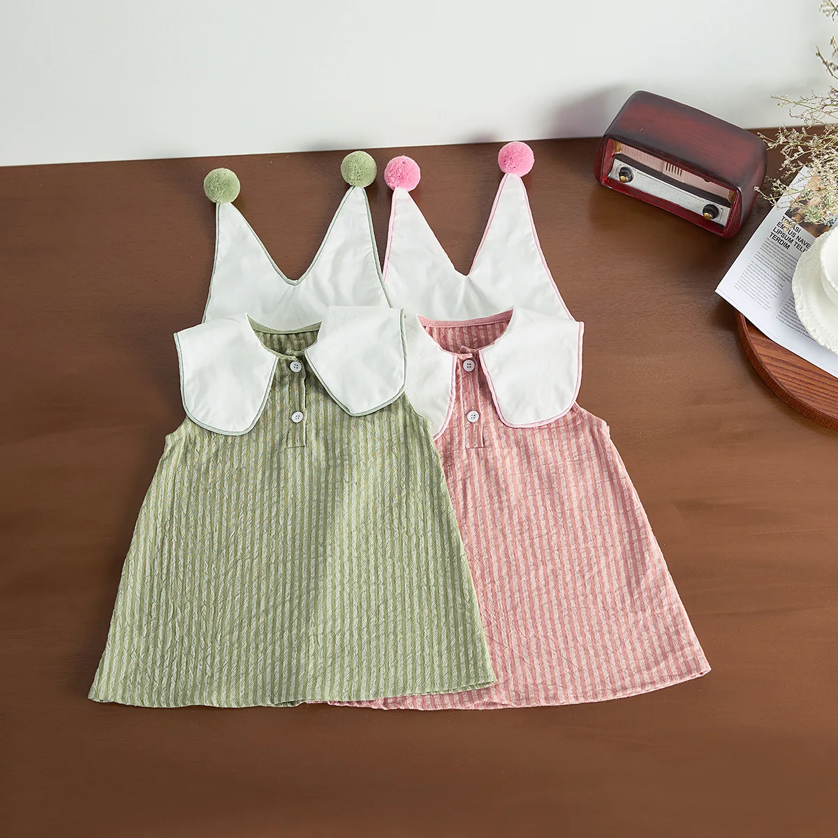 2025 Summer New Baby Girls Sleeveless Dress Cotton Infant Lapel Striped Vest Dress Baby Girl Princess Dress Toddler Clothes
2025 Summer New Baby Girls Sleeveless Dress Cotton Infant Lapel Striped Vest Dress Baby Girl Princess Dress Toddler Clothes