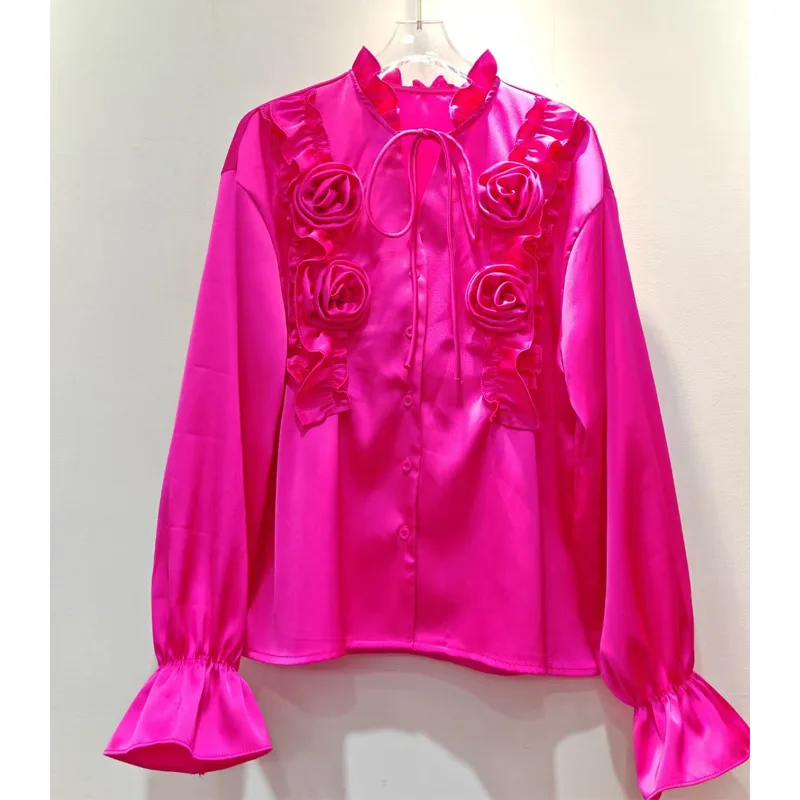 French Lace Up Mushroom Edge V-Neck Three-Dimensional Flower Top, Loose And Versatile Temperament, Commuting 2024 Early Autumn
French Lace Up Mushroom Edge V-Neck Three-Dimensional Flower Top, Loose And Versatile Temperament, Commuting 2024 Early Autumn