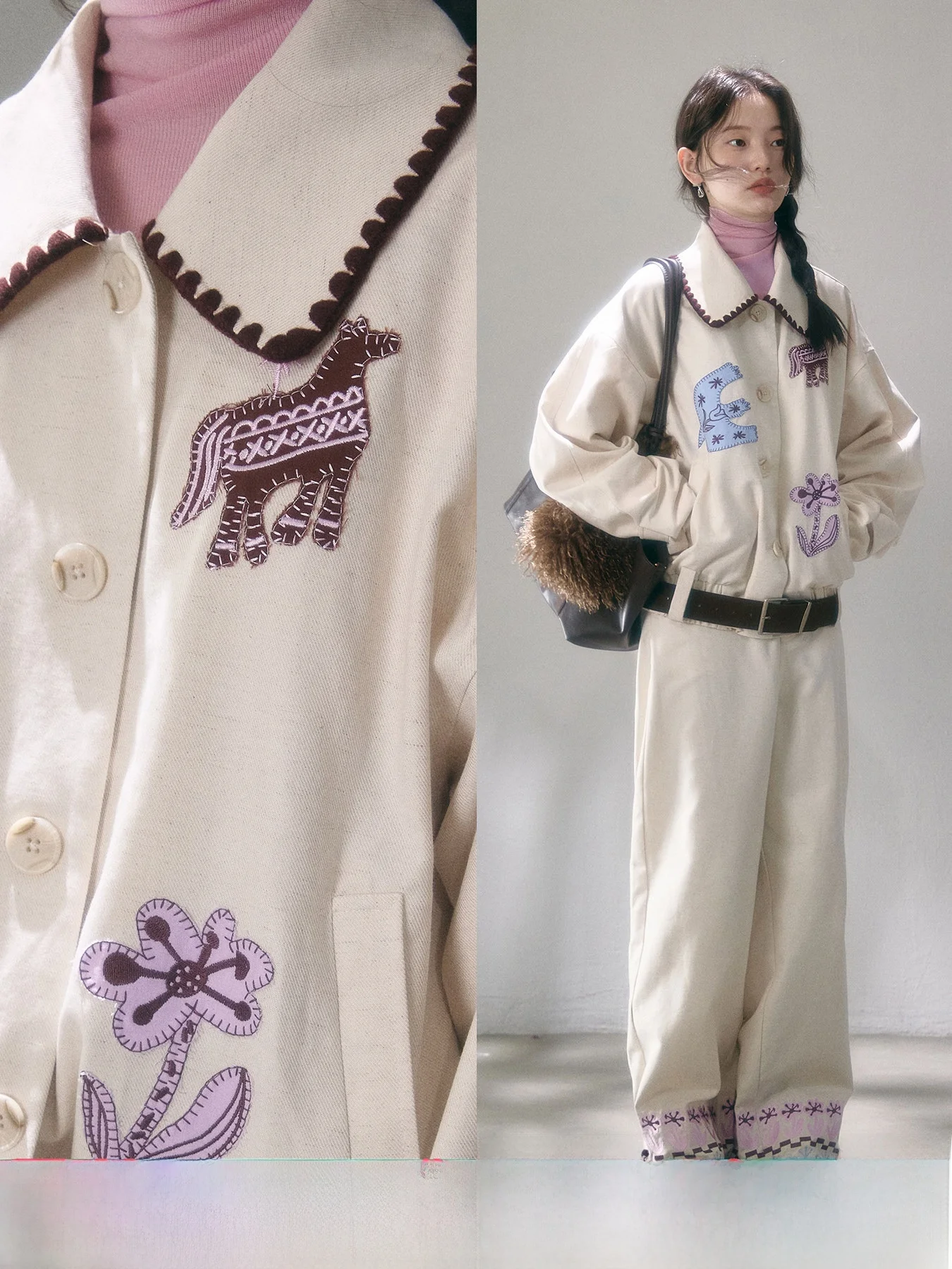 Uare Original Design Spring Amusement Park Year Embroidered Cotton Linen Jaet Pants Set Casual Straight Leg Fit
Uare Original Design Spring Amusement Park Year Embroidered Cotton Linen Jaet Pants Set Casual Straight Leg Fit