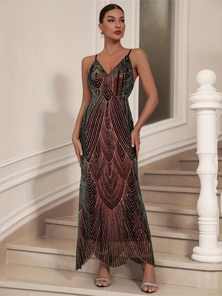 Sexy Dress Backless Maxi Black Sequin Summer Dresses Women Elegant Bodycon Evening Party Long Dresses 2025 Vestidos Para Mujer
Sexy Dress Backless Maxi Black Sequin Summer Dresses Women Elegant Bodycon Evening Party Long Dresses 2025 Vestidos Para Mujer