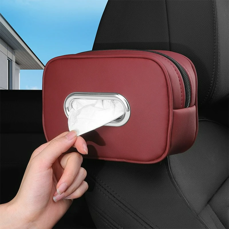 Leather Car Tissue Box Holder Universal Fit for Console Armrest Visor & Backseat Anti-Slip Fix Strap Tissue Case
Leather Car Tissue Box Holder Universal Fit for Console Armrest Visor & Backseat Anti-Slip Fix Strap Tissue Case