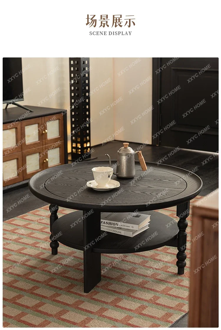 Modern Simple and Light Luxury Retro Solid Wood round Coffee Table Small Apartment Living Room Small round
Modern Simple and Light Luxury Retro Solid Wood round Coffee Table Small Apartment Living Room Small round