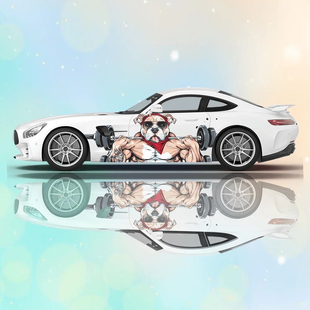 Bulldog Fitness Dumbbell Car Vinyl Wraps Decal Self-adhesive PVC Sticker Suitable for Trucks SUV Decor Auto Accessories Gift
Bulldog Fitness Dumbbell Car Vinyl Wraps Decal Self-adhesive PVC Sticker Suitable for Trucks SUV Decor Auto Accessories Gift
