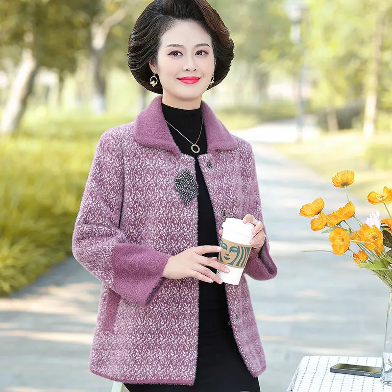 2023 Autumn Winter New Middle Aged Mother Loose Leisure Women's Woolen Coat Elegant Fashion Large Size Female Wool Jacket 4XL
2023 Autumn Winter New Middle Aged Mother Loose Leisure Women's Woolen Coat Elegant Fashion Large Size Female Wool Jacket 4XL