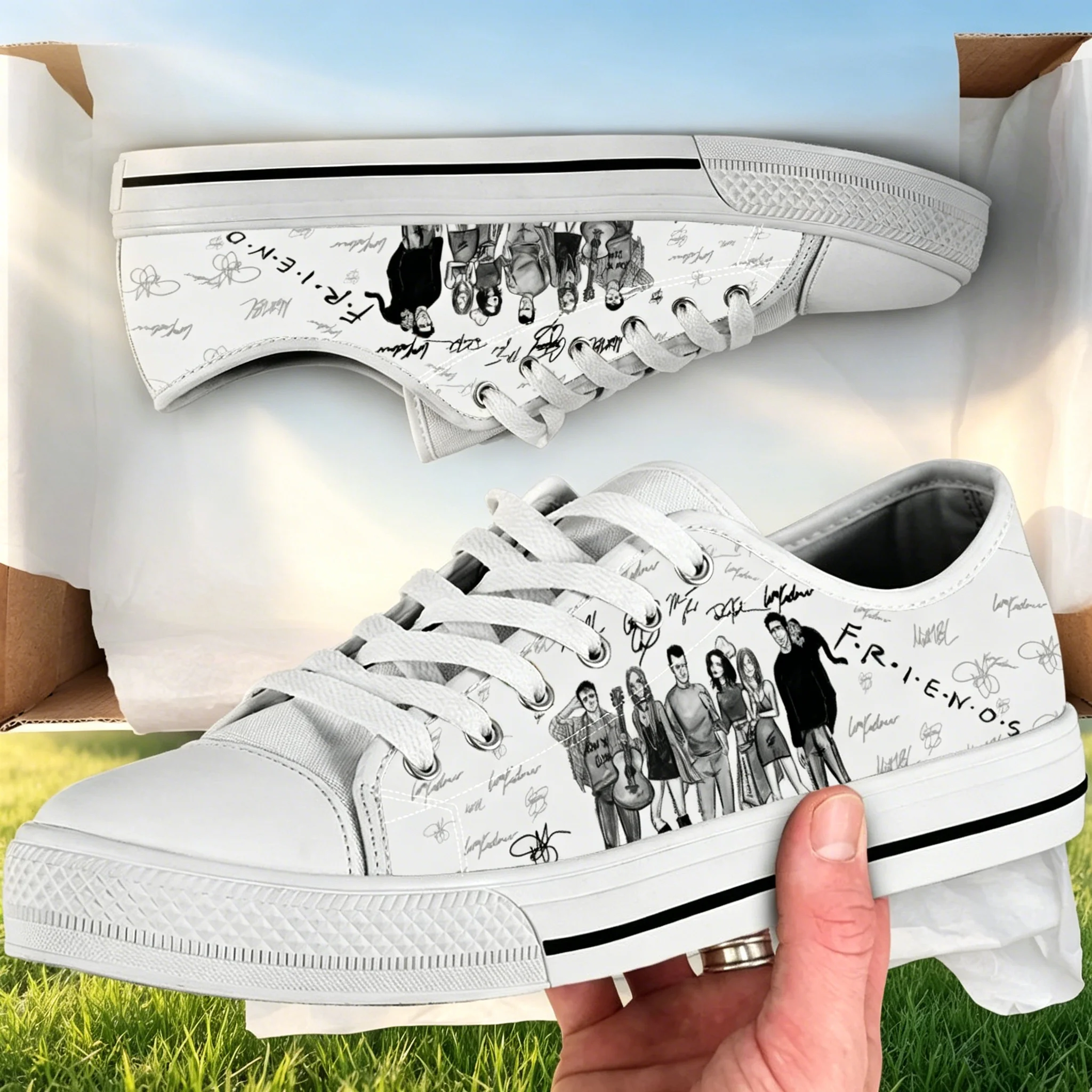 Friends TV Unisex Canvas Casual Shoes Soft Lining Comfortable Lace Up Sneakers For Men Women Indoor Outdoor Wear
Friends TV Unisex Canvas Casual Shoes Soft Lining Comfortable Lace Up Sneakers For Men Women Indoor Outdoor Wear