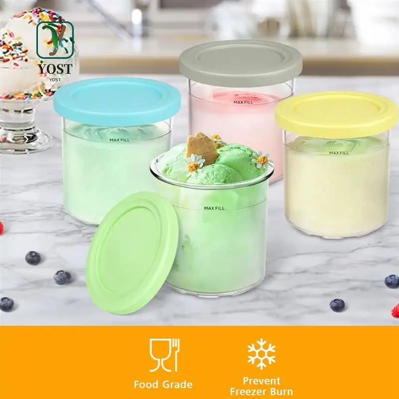 YOST-4 PCS Ice Cream Pint Container With Lid PP For Ninja Creami, Compatible With NC301 NC300 NC299AMZ Ice Cream Maker
YOST-4 PCS Ice Cream Pint Container With Lid PP For Ninja Creami, Compatible With NC301 NC300 NC299AMZ Ice Cream Maker