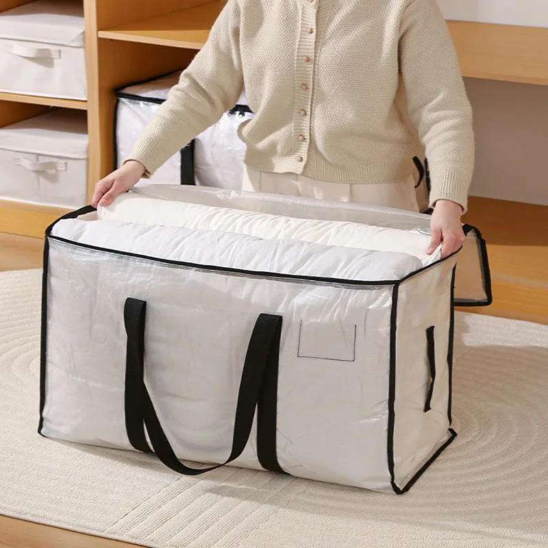 Large Capacity Waterproof Storage Bags Wear-Resistant Woven Moving Bags with Zipper for Clothes Blankets Moisture-Proof Travel
Large Capacity Waterproof Storage Bags Wear-Resistant Woven Moving Bags with Zipper for Clothes Blankets Moisture-Proof Travel