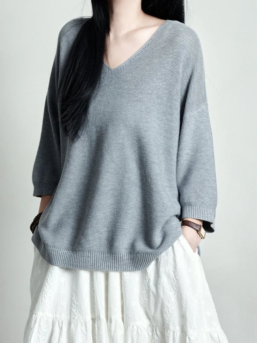 Loose Silk Knitted Sweater Overhead Casual Artistic Sle Women's Faion Fall 2025 ay Simple Ele Silken Top
Loose Silk Knitted Sweater Overhead Casual Artistic Sle Women's Faion Fall 2025 ay Simple Ele Silken Top