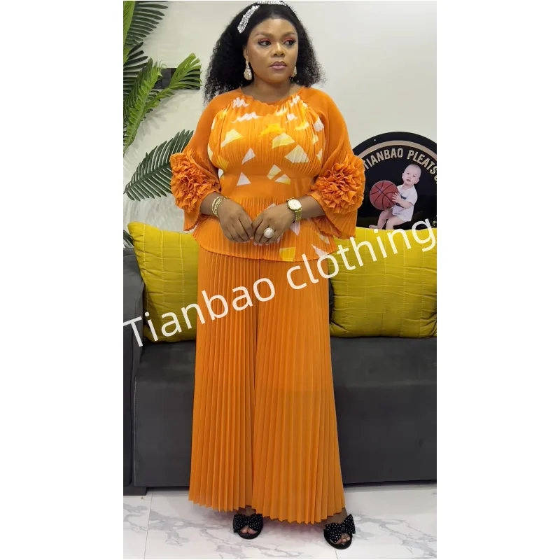 Miyake Style Pleated Suit for Women 2025 New Printed Hand-cranked Flower Splicing Large Size Women's Pants Suit
Miyake Style Pleated Suit for Women 2025 New Printed Hand-cranked Flower Splicing Large Size Women's Pants Suit