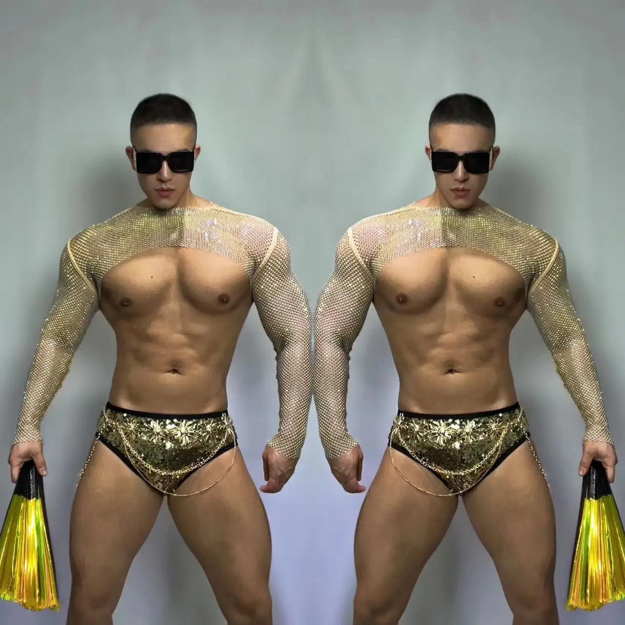 Nightclub Pole Dance Costume For Male Sexy Rhinestones Tops Sequins Shorts Dj Ds Gogo Dancer Outfit Party Dancewear
Nightclub Pole Dance Costume For Male Sexy Rhinestones Tops Sequins Shorts Dj Ds Gogo Dancer Outfit Party Dancewear
