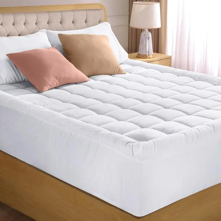 Queen Mattress Pad, Quilted Fitted Premium Mattress Protector, Deep Pocket Co er Stretches up to 16 Inches, Fluffy Pillow Topper 
Queen Mattress Pad, Quilted Fitted Premium Mattress Protector, Deep Pocket Co er Stretches up to 16 Inches, Fluffy Pillow Topper