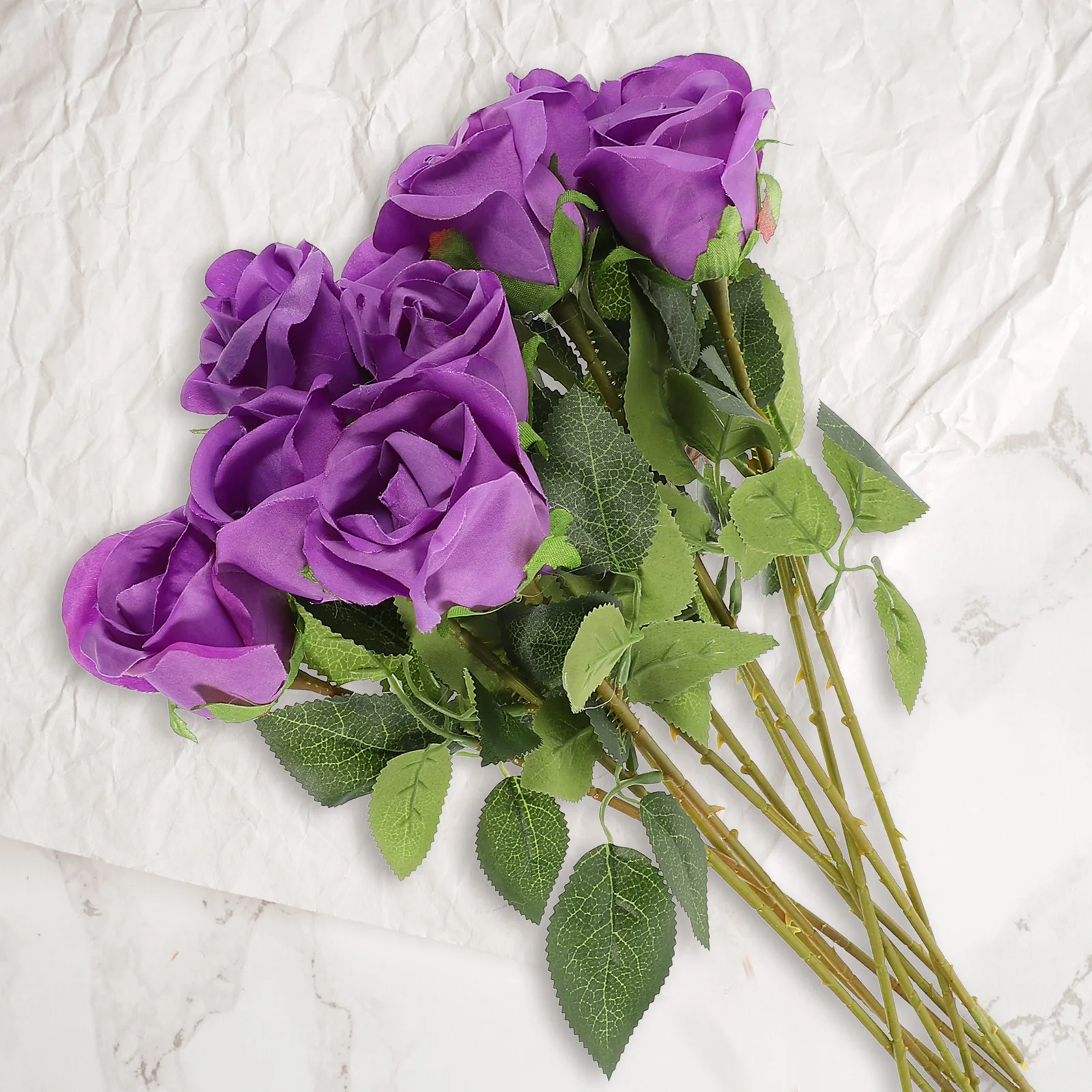 10 Pcs Artificial Rose Bouquet Decorations Mini Purple Roses Fake Silk Flower Ornament for Home Wedding
10 Pcs Artificial Rose Bouquet Decorations Mini Purple Roses Fake Silk Flower Ornament for Home Wedding