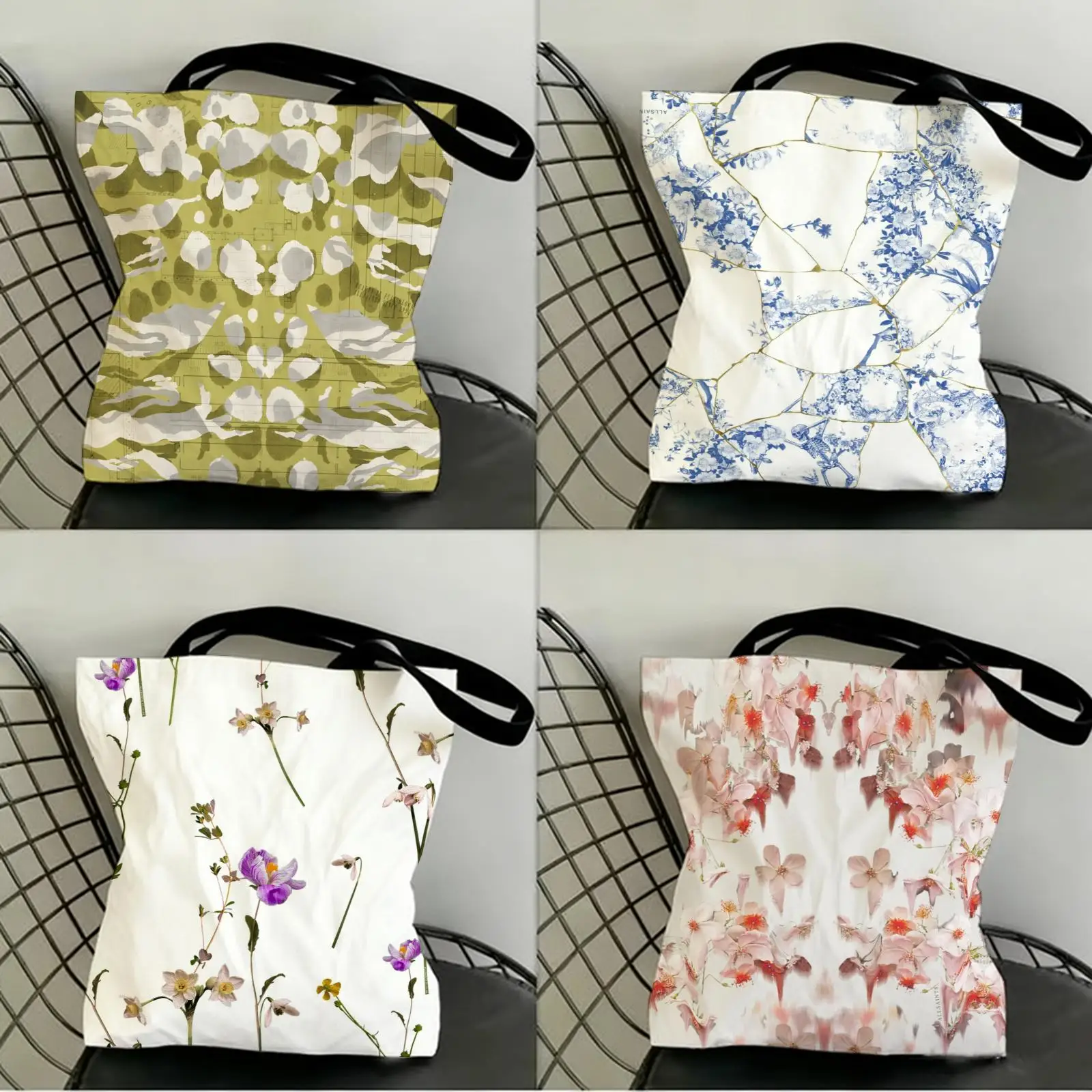 Classic A-Allsaints Floral Storage Bags Canvas Double-Sided Print Shopping Bag Large Capacity Aesthetic Reusable Tote Bag
Classic A-Allsaints Floral Storage Bags Canvas Double-Sided Print Shopping Bag Large Capacity Aesthetic Reusable Tote Bag