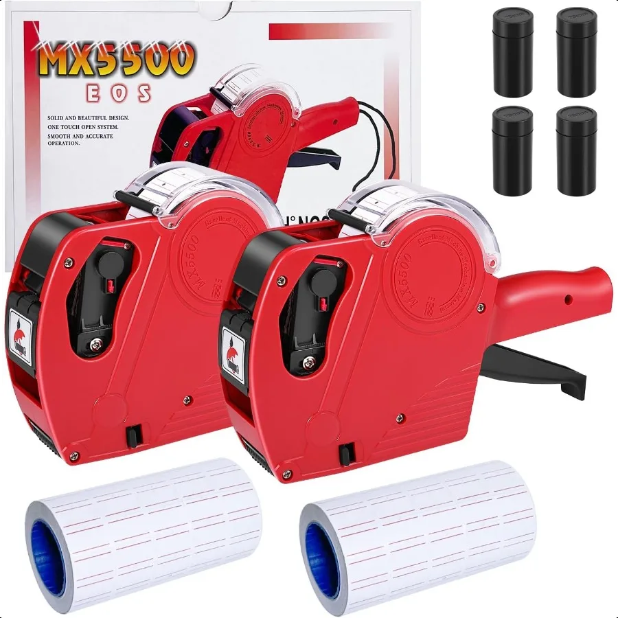 Price Gun 2 Pack Pricing Gun 8 Digits Price Tag Gun with 5000 Labels 4 Ink Rollers Kit Red Pricing Label Maker for Retailer erm
Price Gun 2 Pack Pricing Gun 8 Digits Price Tag Gun with 5000 Labels 4 Ink Rollers Kit Red Pricing Label Maker for Retailer erm
