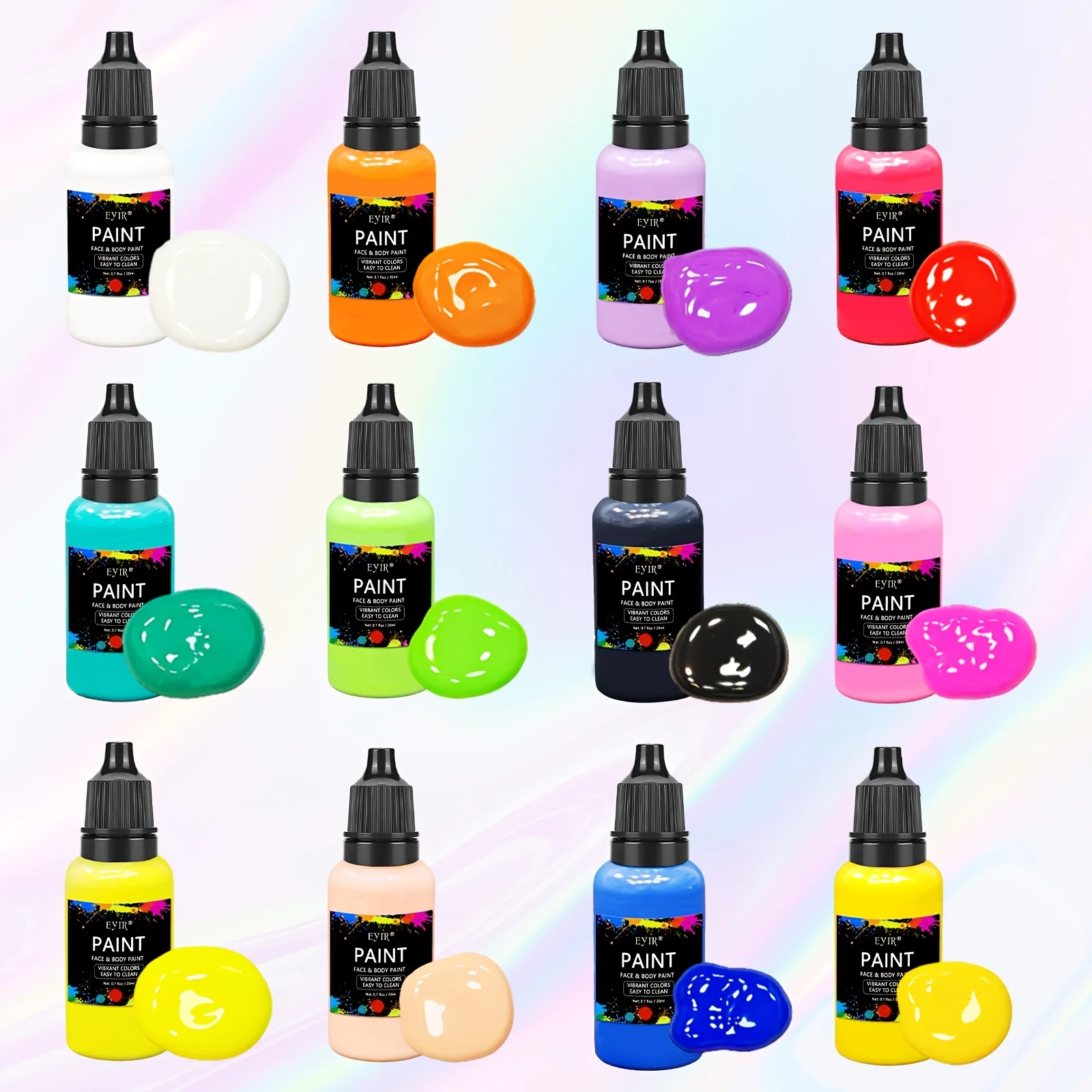 12-color set facial and body painting,Permanence temporary tattoo makeup, Halloween, carnival, masquerade ball - vibrant colors
12-color set facial and body painting,Permanence temporary tattoo makeup, Halloween, carnival, masquerade ball - vibrant colors
