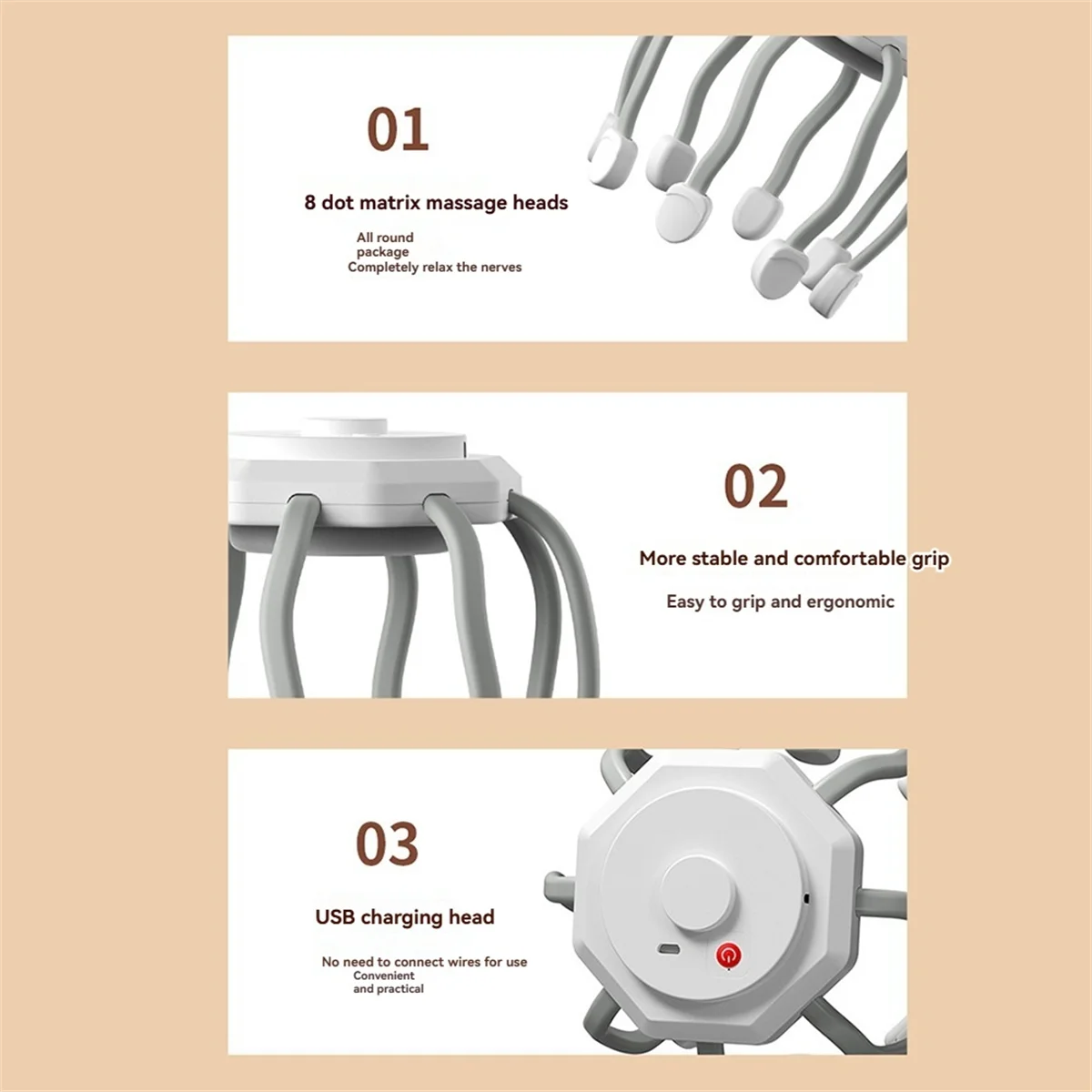 A97G Массажеры для кожи головы 3 режима 8 вибрационных контактов Портативные беспроводные электрические вибрационные массажеры для кожи головы на 360 градусов B
A97G Массажеры для кожи головы 3 режима 8 вибрационных контактов Портативные беспроводные электрические вибрационные массажеры для кожи головы на 360 градусов B