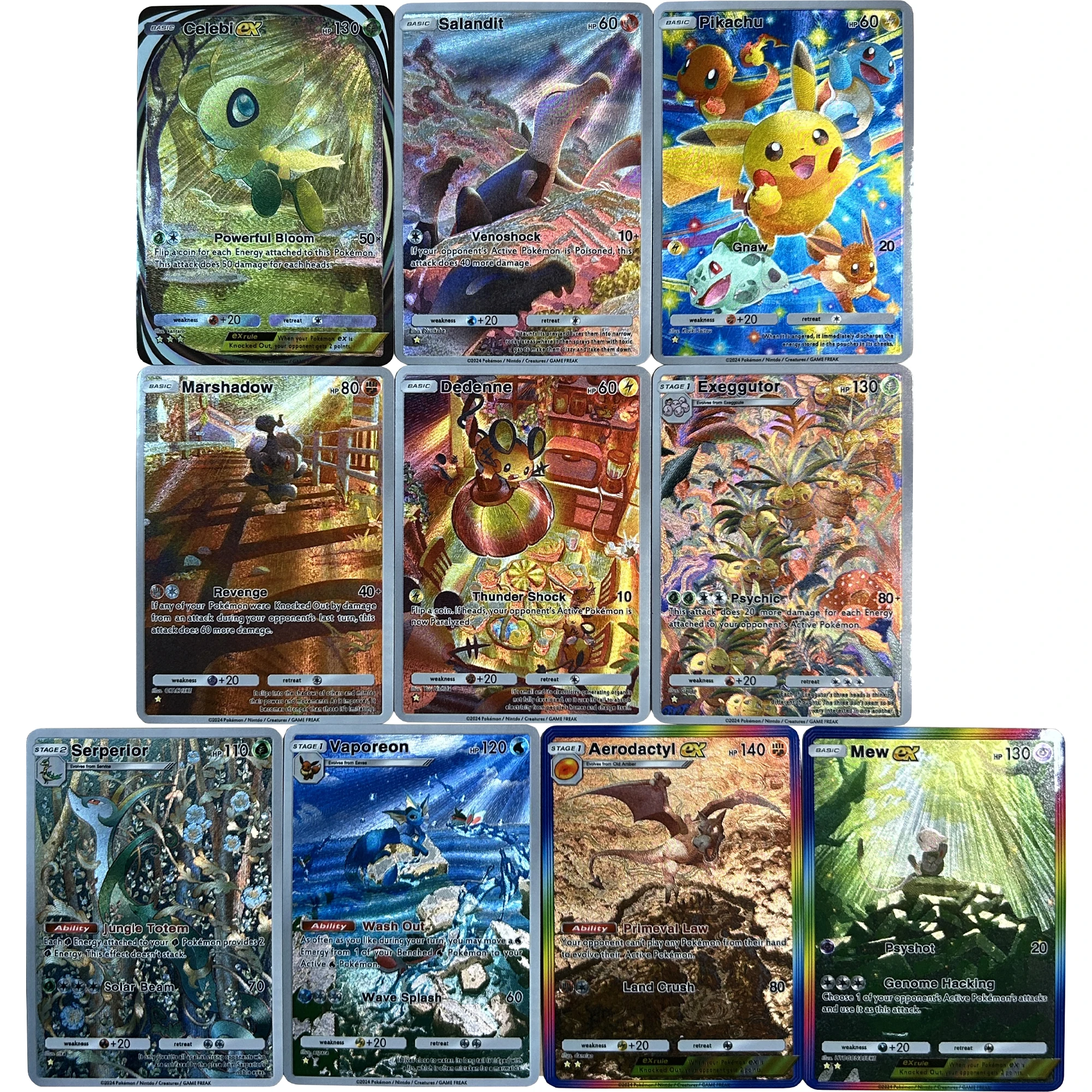 10Pcs/set English Version Ptcg Mew Vaporeon Celebi Dedenne Texture Flash Card Classic Anime Game Collection Cards Gift Toy
10Pcs/set English Version Ptcg Mew Vaporeon Celebi Dedenne Texture Flash Card Classic Anime Game Collection Cards Gift Toy