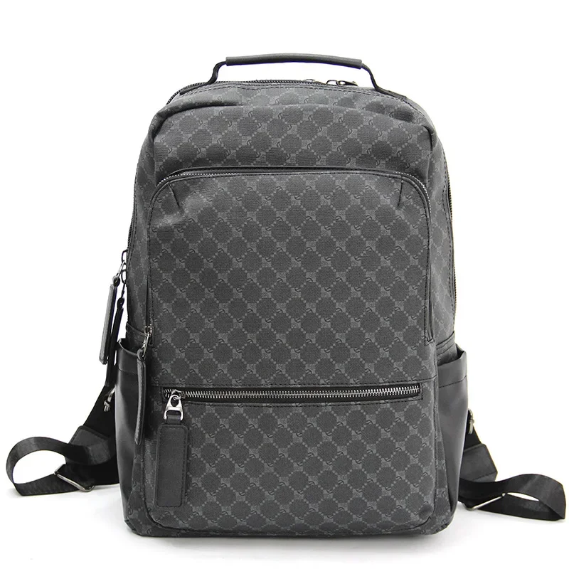 PU Leather Backpack for Men with Large Capacity and Plaid Pattern
PU Leather Backpack for Men with Large Capacity and Plaid Pattern
