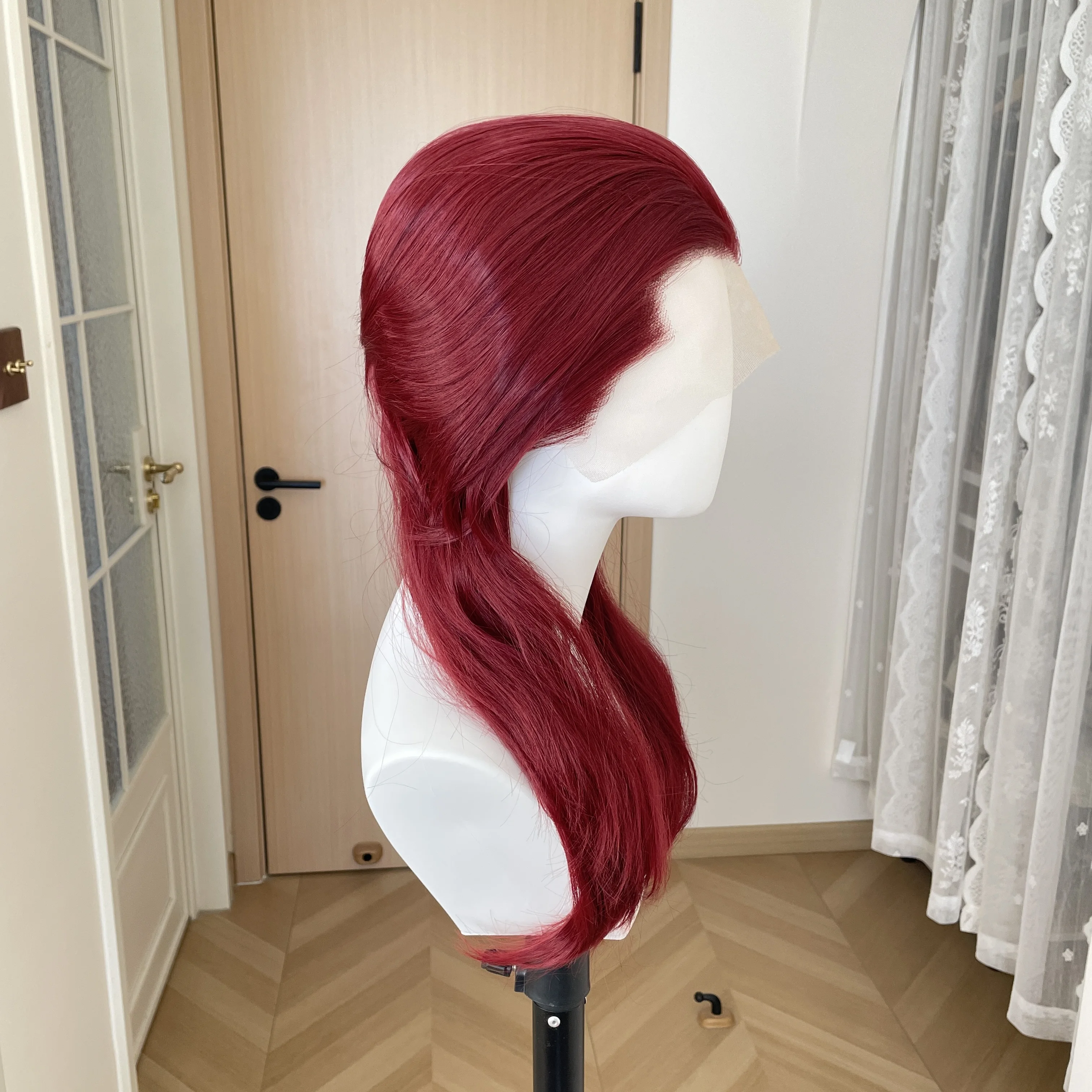 Widow's Peak Dark Red 13x4 Synthetic Lace Front Wigs for Women Cosplay Shoulder Length Short Curly Mullet Wigs Layers Ponytails
Widow's Peak Dark Red 13x4 Synthetic Lace Front Wigs for Women Cosplay Shoulder Length Short Curly Mullet Wigs Layers Ponytails