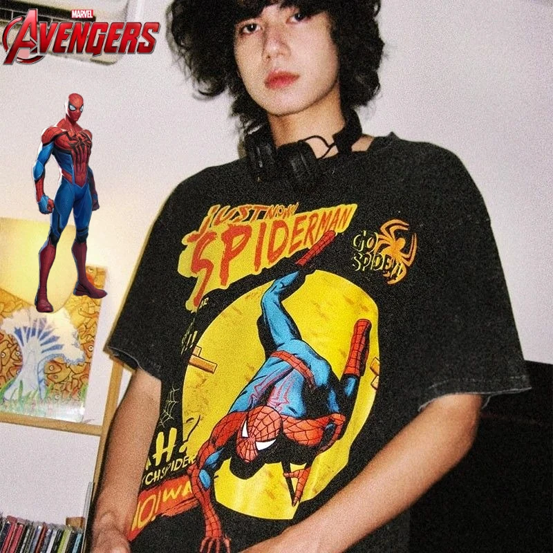 Marvel Spiderman peripheral cartoon plus size T-shirt creative personality summer pure cotton graffiti short sleeved top gift
Marvel Spiderman peripheral cartoon plus size T-shirt creative personality summer pure cotton graffiti short sleeved top gift