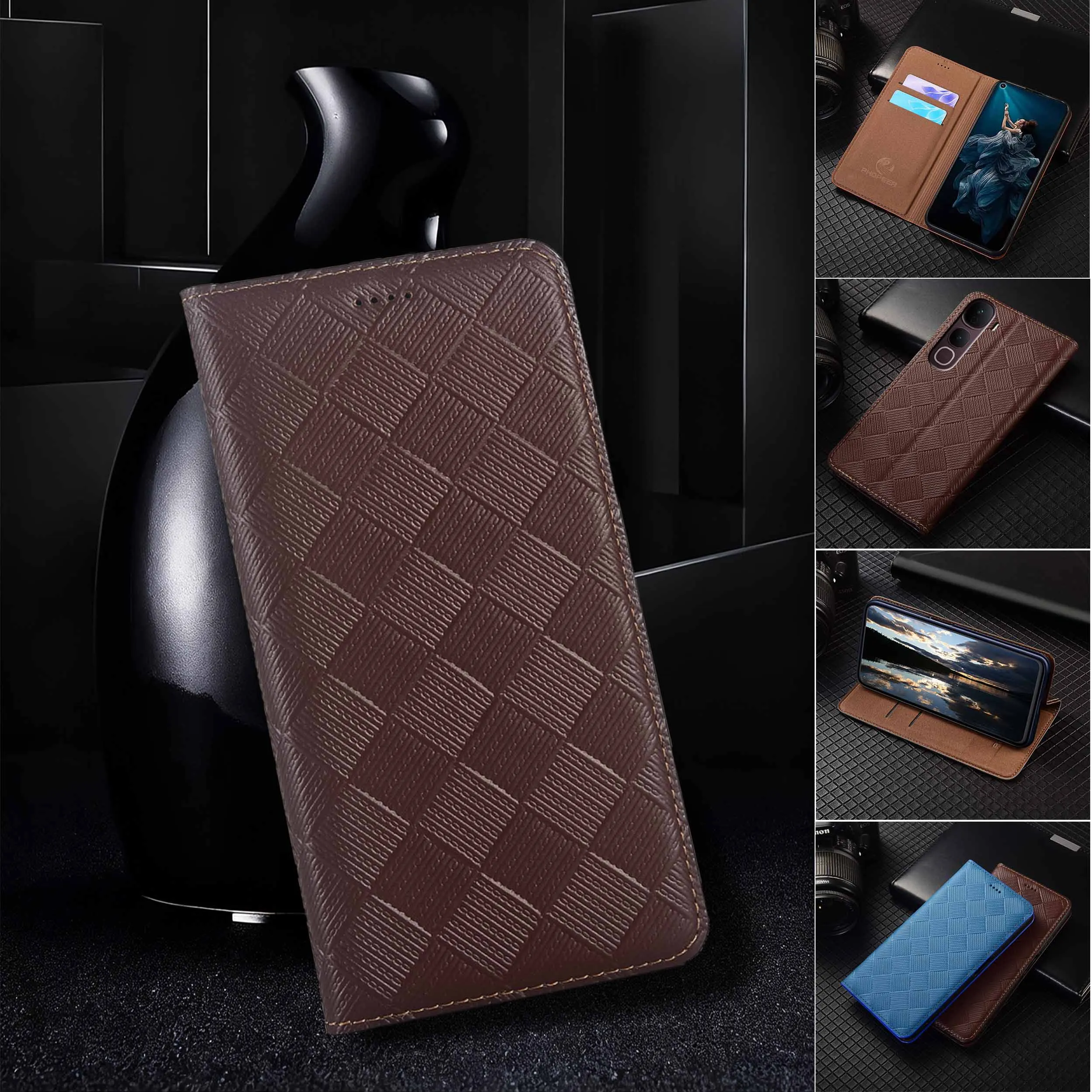 For Vivo Y200 Y200i Y200T Y300 Y300i Y300T Y400 Pro Plus GT Knit Pattern Of Genuine Leather Wallet Flip Phone Cover Case Cowhide
For Vivo Y200 Y200i Y200T Y300 Y300i Y300T Y400 Pro Plus GT Knit Pattern Of Genuine Leather Wallet Flip Phone Cover Case Cowhide