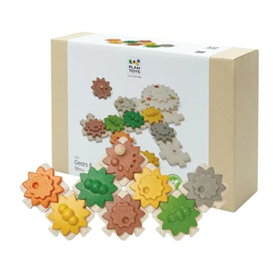 PlanToys Wooden Gears Puzzles Set Montessori STEM Educational Toy Wooden Gear Building Puzzle for Logical Thinking Fine Motor S
PlanToys Wooden Gears Puzzles Set Montessori STEM Educational Toy Wooden Gear Building Puzzle for Logical Thinking Fine Motor S