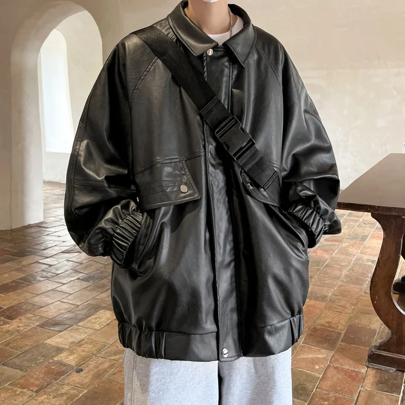 Мужская кожаная куртка свободного кроя в американском ретро-стиле для весны и осени, модная брендовая рабочая одежда, байкерская куртка на молнии
Мужская кожаная куртка свободного кроя в американском ретро-стиле для весны и осени, модная брендовая рабочая одежда, байкерская куртка на молнии