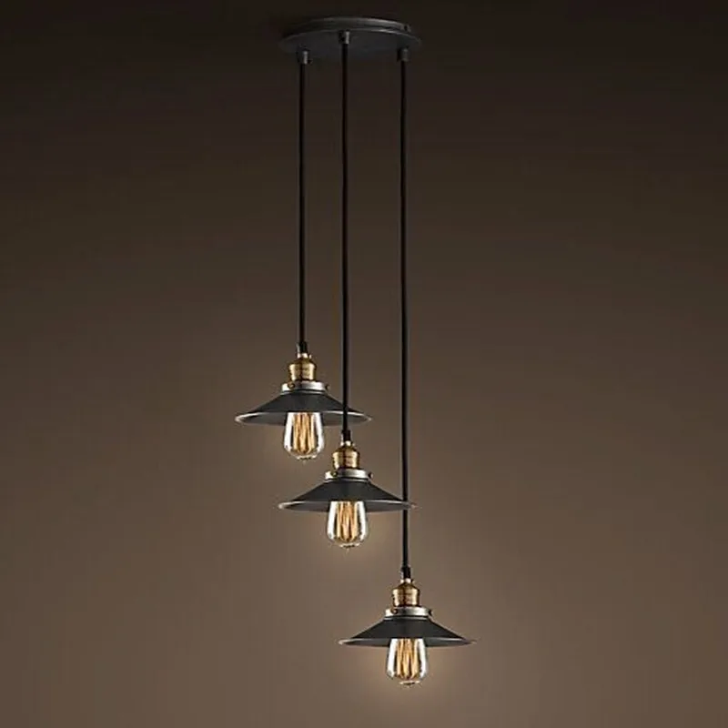 3-arm vintage edison chandelier brass E26/E27 holder home decoration 110V/220V metal shade factory aged iron black finished
3-arm vintage edison chandelier brass E26/E27 holder home decoration 110V/220V metal shade factory aged iron black finished