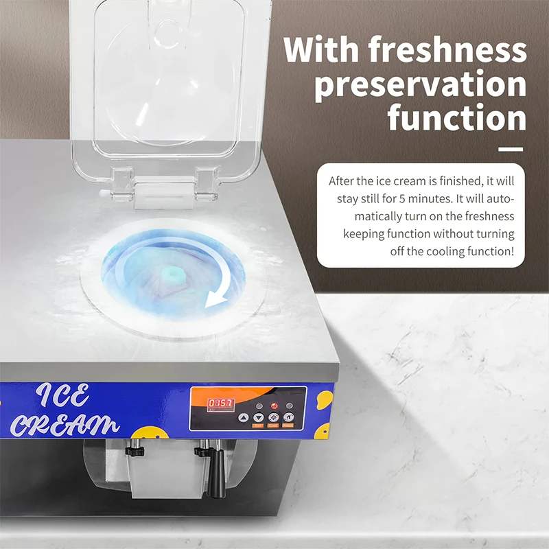 New Commercial Automatic Countertop Ice Cream Machine, 24 L/H Hard-Serve Ice Cream Mixer, 6 L Mixing Bowl, Stainless(Customized)
New Commercial Automatic Countertop Ice Cream Machine, 24 L/H Hard-Serve Ice Cream Mixer, 6 L Mixing Bowl, Stainless(Customized)