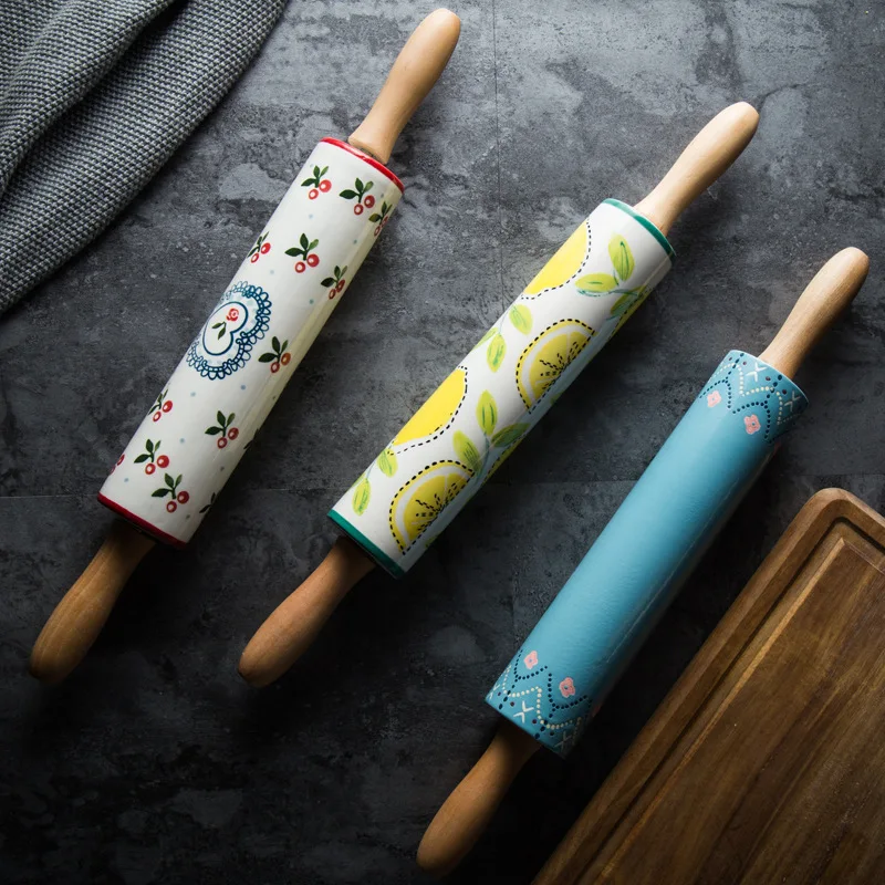 Nordic Creative Ceramic Rolling Pin Large Kitchen Dough Roller Drum Activity Non-stick Dumplings Rolling Rod Pastry Baking Tools
Nordic Creative Ceramic Rolling Pin Large Kitchen Dough Roller Drum Activity Non-stick Dumplings Rolling Rod Pastry Baking Tools