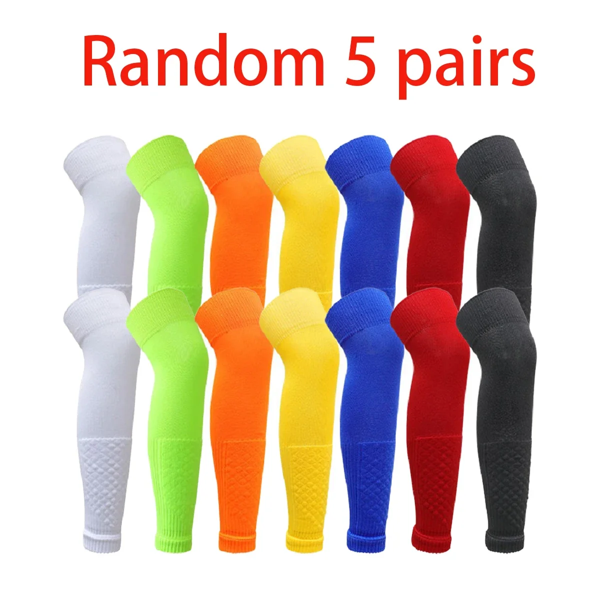 Randomly selected 5 pairs of knee high-compression protective socks for football and basketball, sweat-absorbing and breathable
Randomly selected 5 pairs of knee high-compression protective socks for football and basketball, sweat-absorbing and breathable