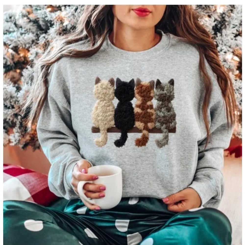 Christmas Cat Sweatshirt Cat Sweater Cute Women's Hoodie Long Sleeve Street Fashion Streetwear Sportswear
Christmas Cat Sweatshirt Cat Sweater Cute Women's Hoodie Long Sleeve Street Fashion Streetwear Sportswear