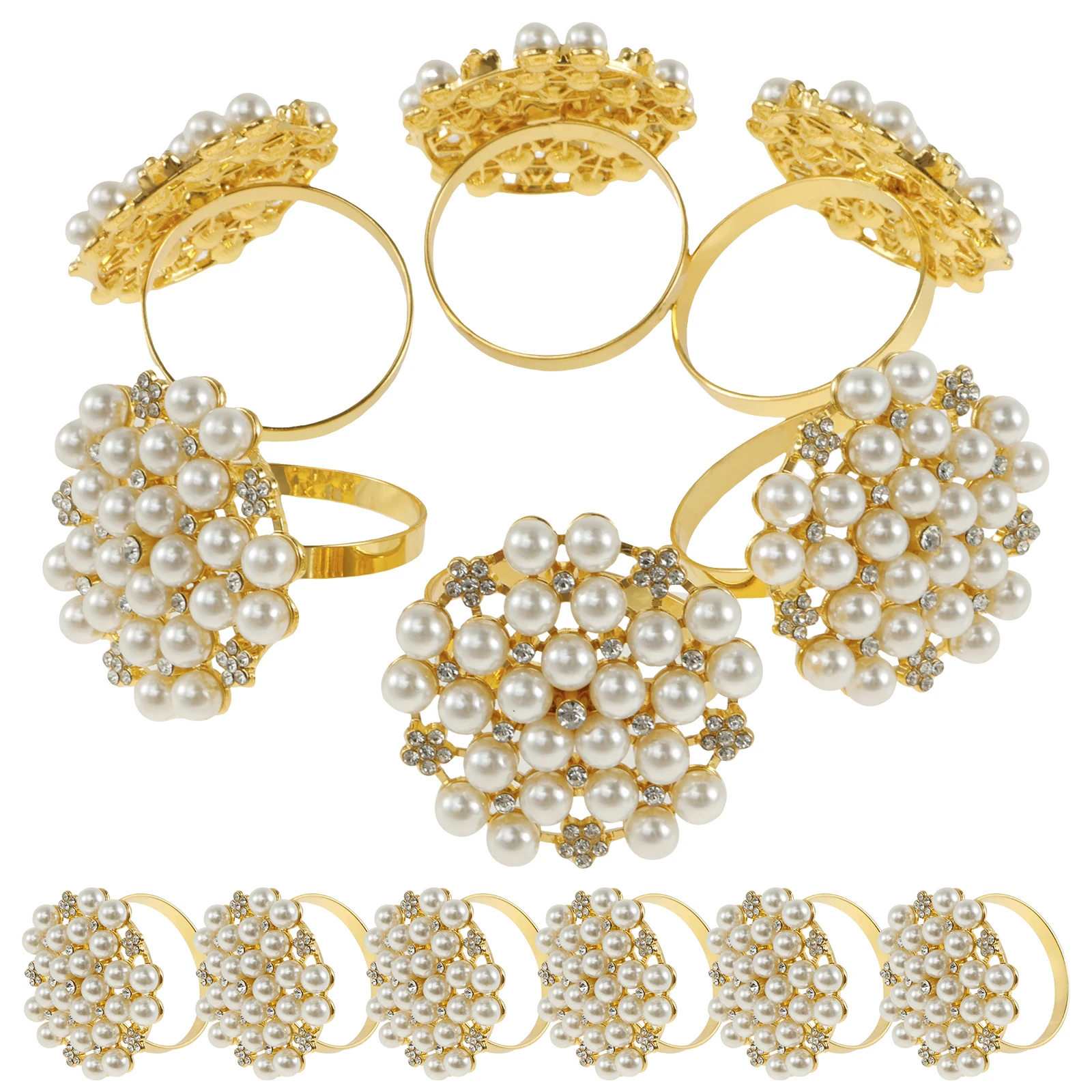 12 Pcs Napkin Ring Pearl Flower Napkin Rings Holder Bling Rhinestone Cloth Napkin Ring Hollow Out Napkin Buckle Gold Round
12 Pcs Napkin Ring Pearl Flower Napkin Rings Holder Bling Rhinestone Cloth Napkin Ring Hollow Out Napkin Buckle Gold Round