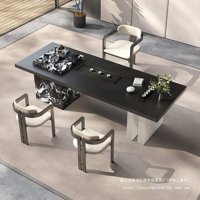 TAO Rock slab tea table tea table office light luxury simple kung fu tea table living room modern
TAO Rock slab tea table tea table office light luxury simple kung fu tea table living room modern