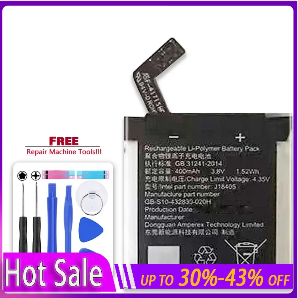 Аккумулятор для умных часов Sony GB-S10- 432830 -010H, J18405, портативные аккумуляторы емкостью 400 мАч, гарантия + трек-код
Аккумулятор для умных часов Sony GB-S10- 432830 -010H, J18405, портативные аккумуляторы емкостью 400 мАч, гарантия + трек-код