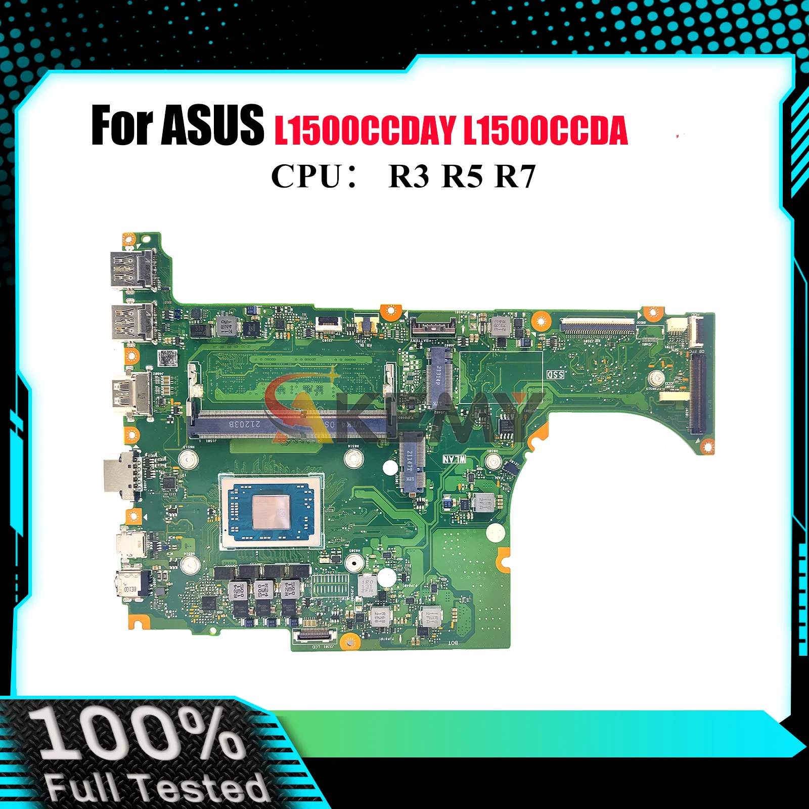L1500CDAY Laptop Motherboard For ASUS VivoBook L1500CD L1500CCDA L1500CCDAY Notebook Mainboard With R3 R5 R7 CPU 113% tests OK
L1500CDAY Laptop Motherboard For ASUS VivoBook L1500CD L1500CCDA L1500CCDAY Notebook Mainboard With R3 R5 R7 CPU 113% tests OK