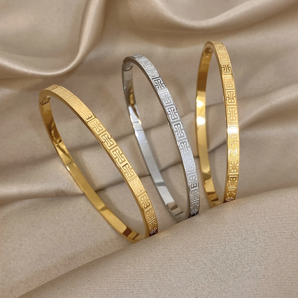Simple Stainless Steel Thin Round Bangle Bracelet for Women Vintage Geometric Stackable Cuff Spring Bnagle Hand Jewelry Gifts
Simple Stainless Steel Thin Round Bangle Bracelet for Women Vintage Geometric Stackable Cuff Spring Bnagle Hand Jewelry Gifts